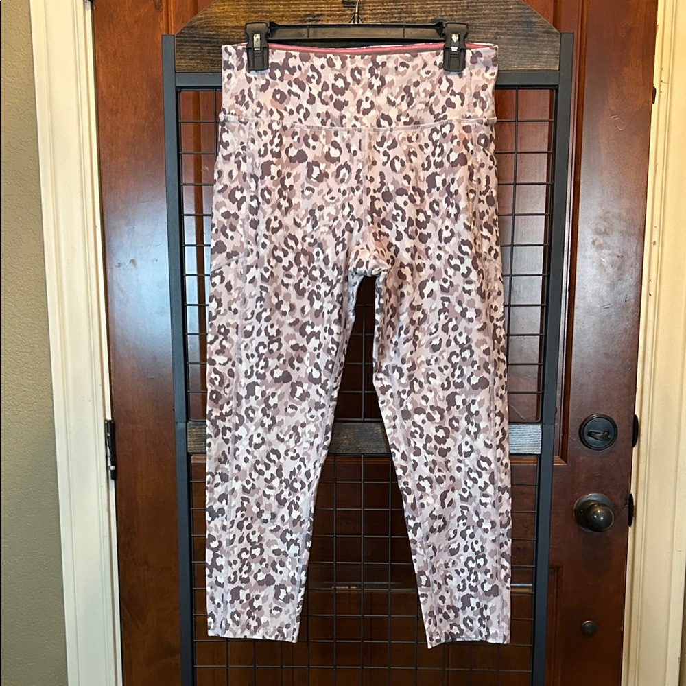 Calvin Klein Performance Leggings in Pink and Brown Size XL sku#178